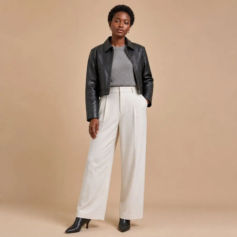 Cropped Leather Jacket