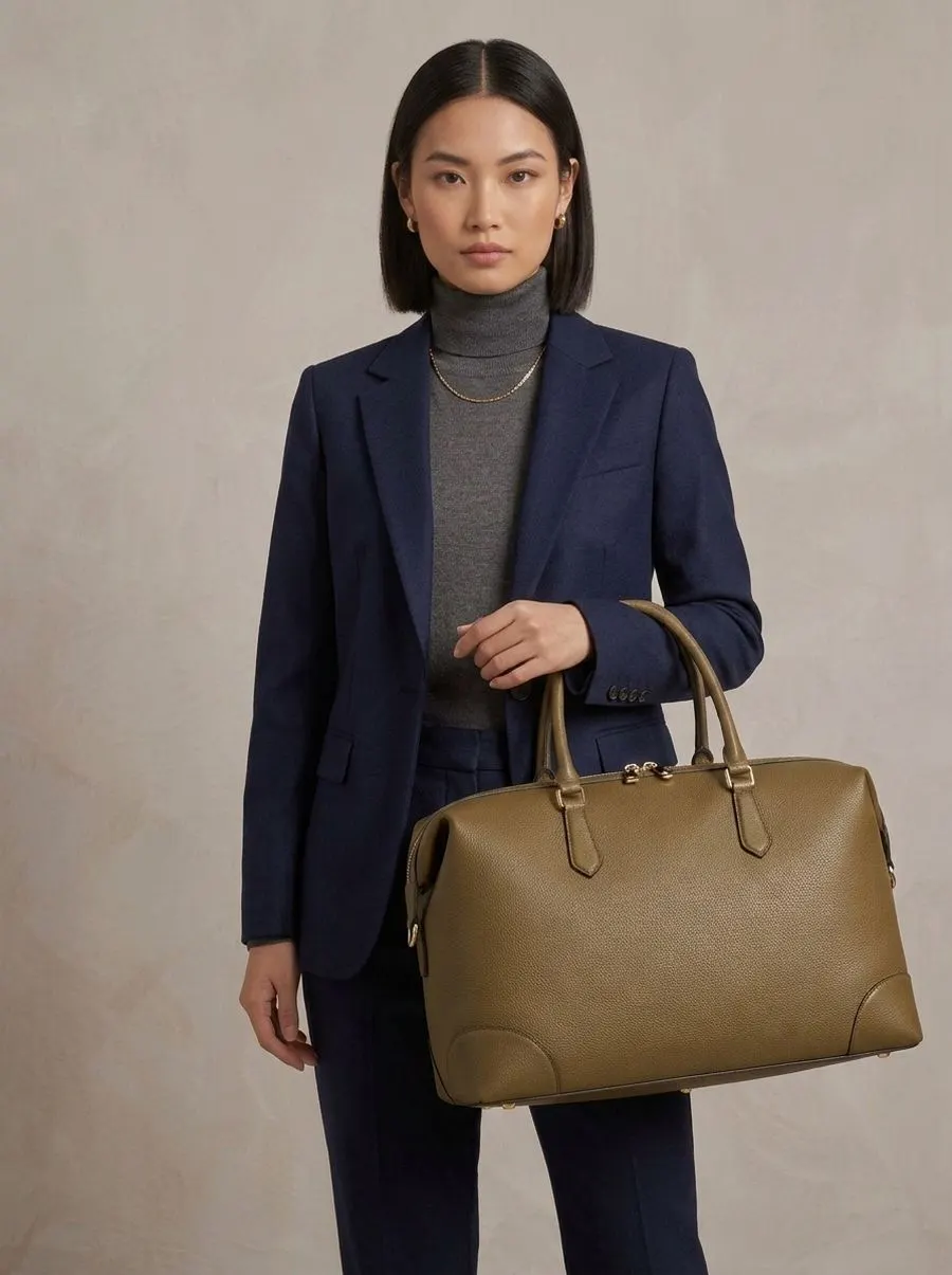Olive Grain Weekender, look 3